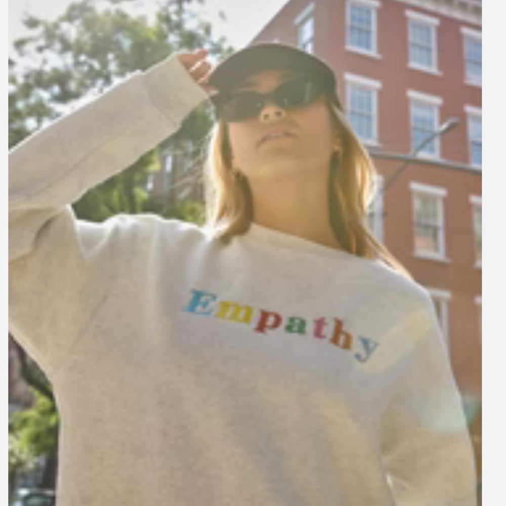 NWT pacific & Co cute embroidery empathy sweatshirt